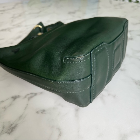 COACH Vintage Y2K Amanda Hobo 6950 Green Leather Brass Shoulder Bag - Picture 12 of 16